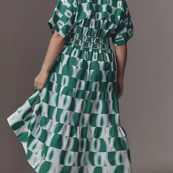 Anthropologie Somerset Maxi Shirt Dress - Green XL / 16 - Picture 5 of 5